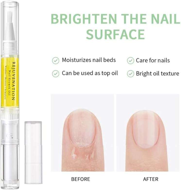 Brother Cosmetics Nail Growth Oil,Rejuvenation Nail Growth Oil,Nail Growth Serum,Cuticle Oil Pen,Instant Nail Repair Nail Oil for Growth and Strength (2PCS) - Image 3