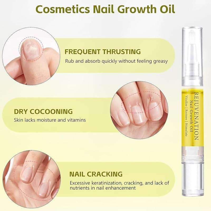 Brother Cosmetics Nail Growth Oil,Rejuvenation Nail Growth Oil,Nail Growth Serum,Cuticle Oil Pen,Instant Nail Repair Nail Oil for Growth and Strength (2PCS) - Image 6