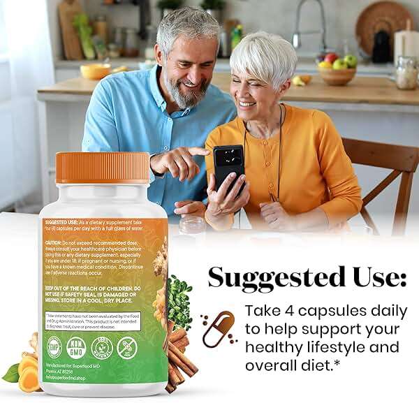 Turmeric Moringa Supplement | Ginger, Boswellia, Saffron, Holy Basil- Joint Support Supplement for Women and Men with Ceylon Cinnamon, Quercetin, Tart Cherry- 240 Count - Image 7