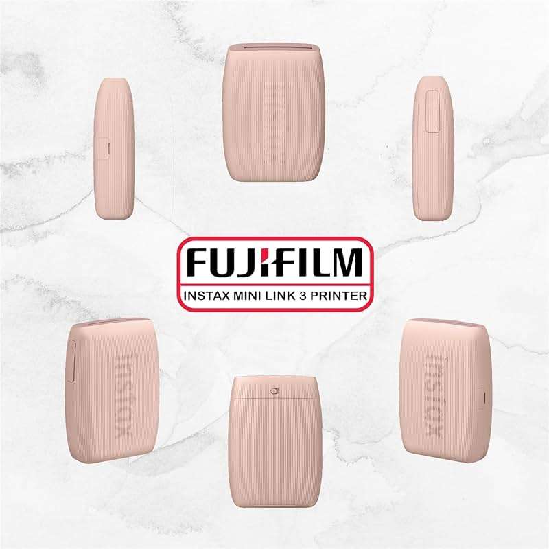 FUJIFILM INSTAX Mini Link 3 Smartphone Printer Bundle with Fujifilm Instax Mini Film (20 Sheets), Hanging Photo Frames, Table top Photo Frame for Mini Film (Rose Pink) - Image 3