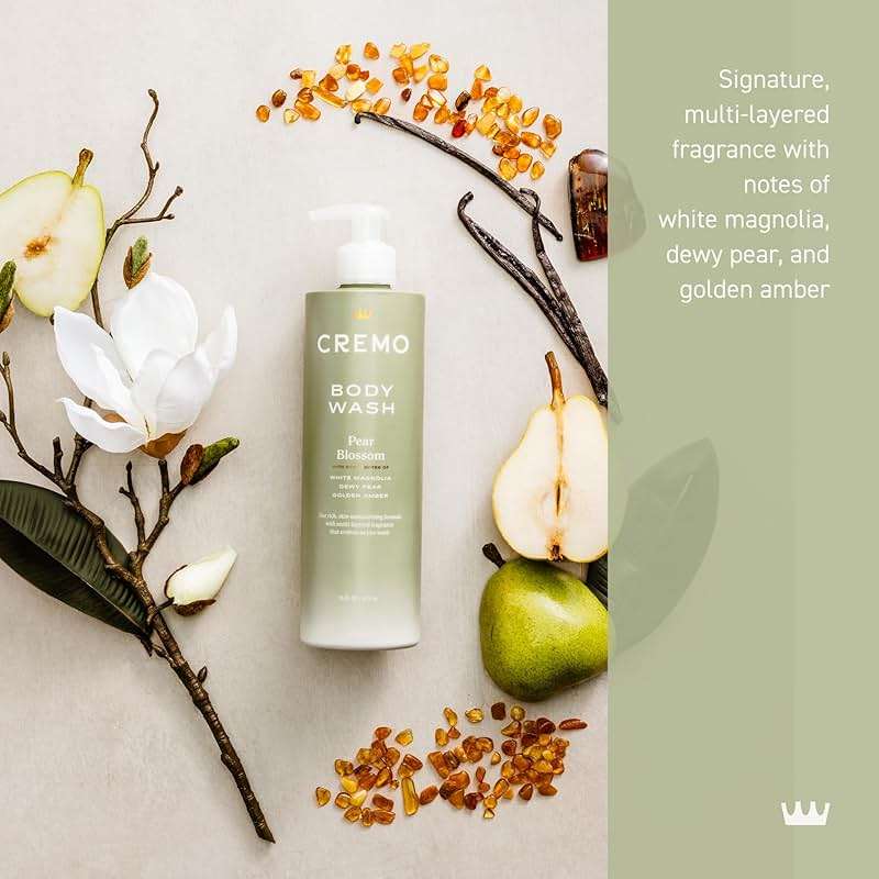 Cremo Pear Blossom Skin Moisturizing Body Wash for Women, Notes of Delicate Petals of Pear Blossoms, 16 Fl Oz - Image 2