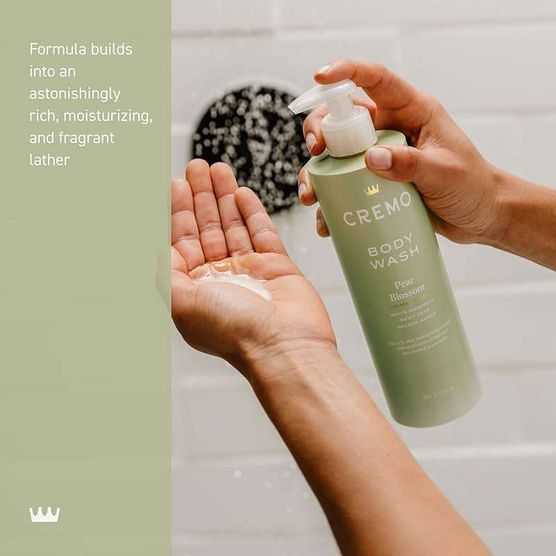 Cremo Pear Blossom Skin Moisturizing Body Wash for Women, Notes of Delicate Petals of Pear Blossoms, 16 Fl Oz - Image 4