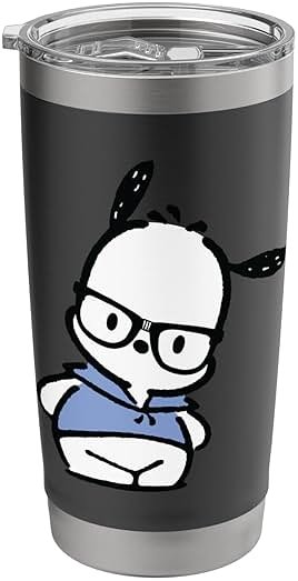 Pochacco Nerd Glasses Stainless Steel Insulated Tumbler - Product Image