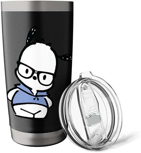 Pochacco Nerd Glasses Stainless Steel Insulated Tumbler - Image 6