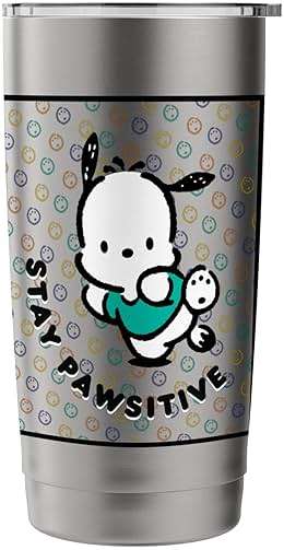 Pochacco Stay Paw-sitive Positive Good Energy Fun Vibes Stainless Steel Insulated Tumbler - Image 4