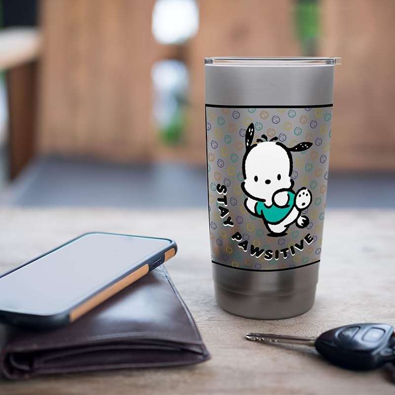 Pochacco Stay Paw-sitive Positive Good Energy Fun Vibes Stainless Steel Insulated Tumbler - Image 7