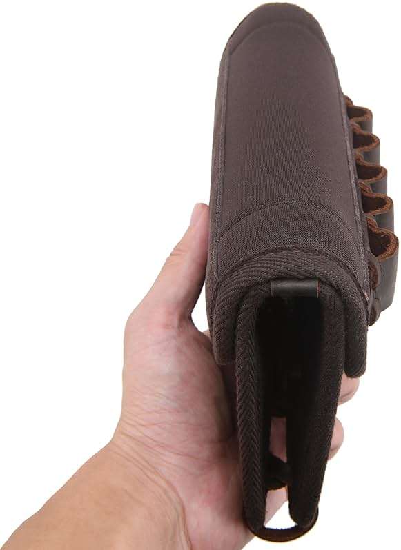 Genuine Leather Cheek Rest Pad Buttstock for Rifle Shotgun, Gun Stock with Shell Holder .308 .40-65 .45-70 Cartridge Pouch - Image 3