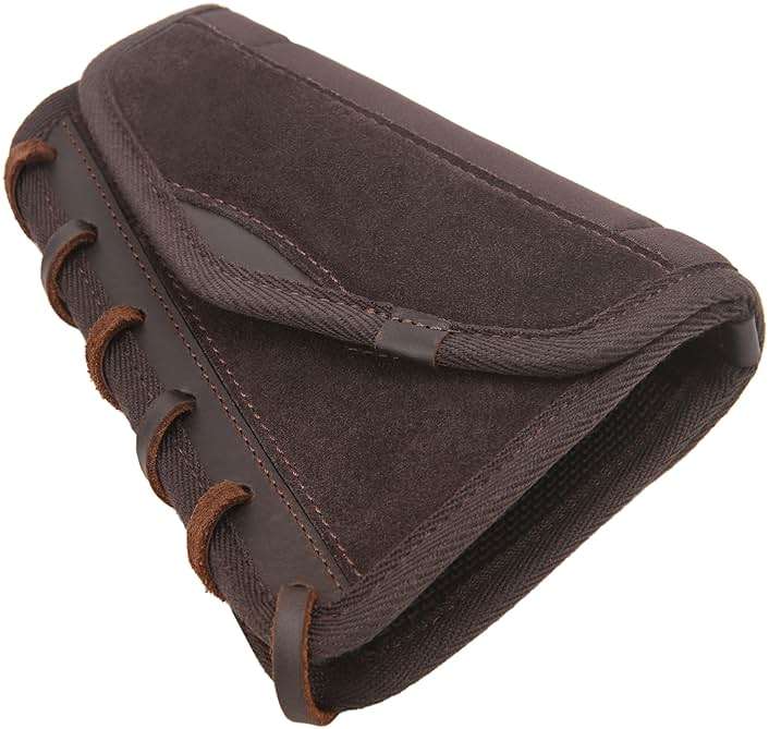 Genuine Leather Cheek Rest Pad Buttstock for Rifle Shotgun, Gun Stock with Shell Holder .308 .40-65 .45-70 Cartridge Pouch - Image 7