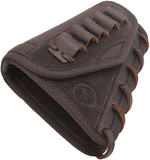 Genuine Leather Cheek Rest Pad Buttstock for Rifle Shotgun, Gun Stock with Shell Holder .308 .40-65 .45-70 Cartridge Pouch - Image 8