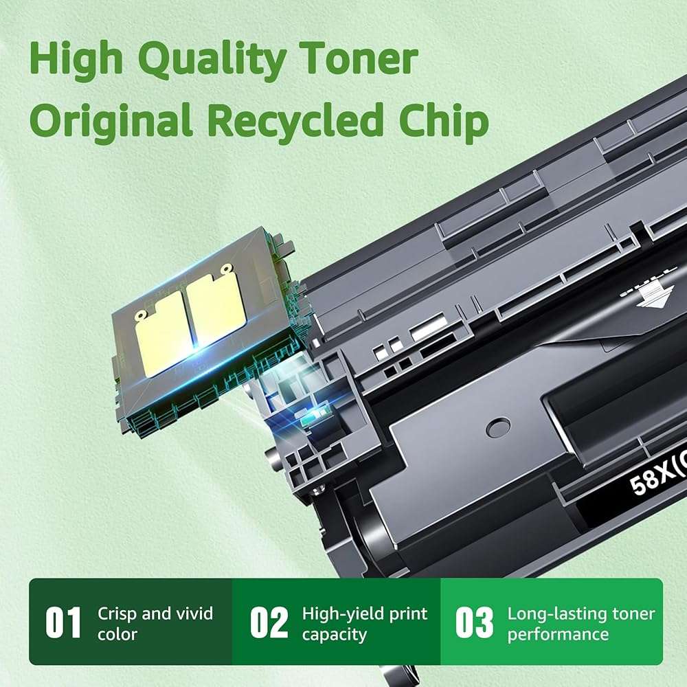 GREENSKY Compatible 58X Toner Cartridge Black (with Chip) Replacement for HP 58X CF258X 58A CF258A Toner Cartridge High Yield for LaserJet Pro MFP M428fdw M404n M428fdn M404dn Printer (2 Black) - Image 4