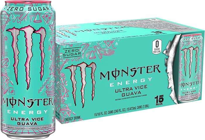 Monster Energy Ultra Vice Guava, Sugar Free Energy Drink, 16 Ounce (Pack of 15) | Pack of 15 - Image 2