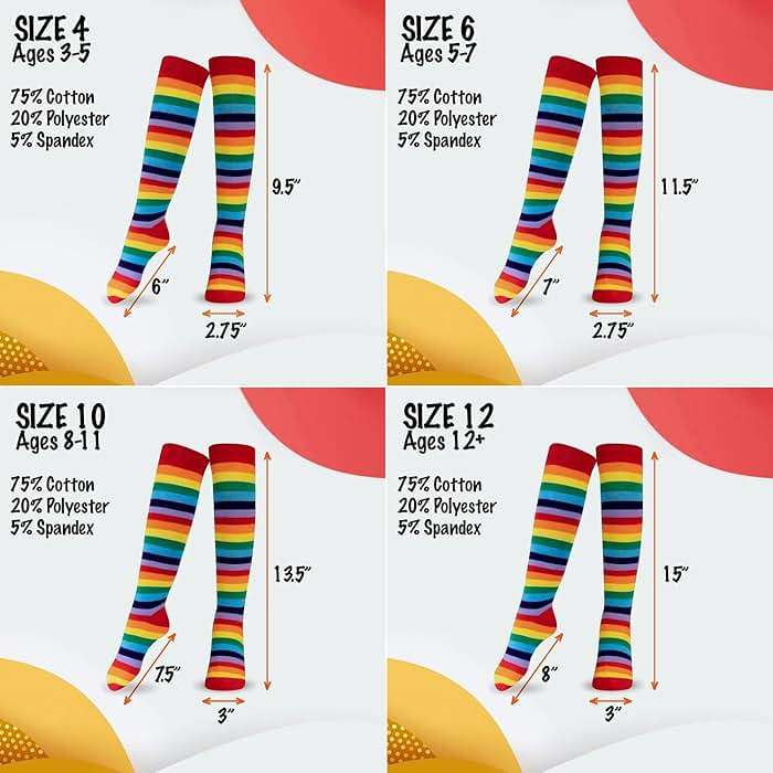 Dress Up America Cotton Striped Socks for Kids - Striped Knee High Socks for Girls and Boys | Teens - Stylish & Comfortable - Image 2