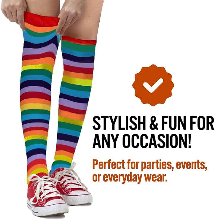 Dress Up America Cotton Striped Socks for Kids - Striped Knee High Socks for Girls and Boys | Teens - Stylish & Comfortable - Image 3