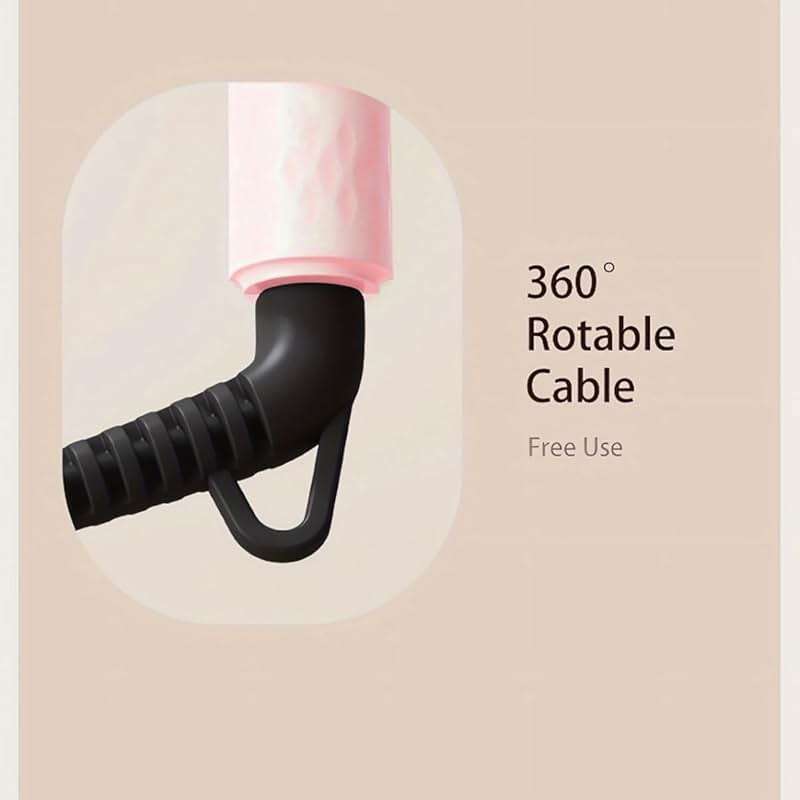 Automatic Curling Iron,Four Temperature Levels can be Selected,Rotating Curling Iron,Diameter 28mm ,Anti-Tangle Rotating Curling Wand for Hair Styling,Pink - Image 3