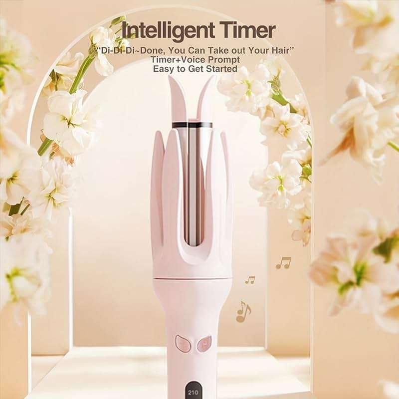 Automatic Curling Iron,Four Temperature Levels can be Selected,Rotating Curling Iron,Diameter 28mm ,Anti-Tangle Rotating Curling Wand for Hair Styling,Pink - Image 6