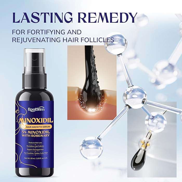 5% Minoxidil Hair Growth for Men and Women: Extra Strength Minoxidil Hair Loss Treatment Serum with Rosemary for Faster Stronger Thicker Hair Growth 60ML - Image 7
