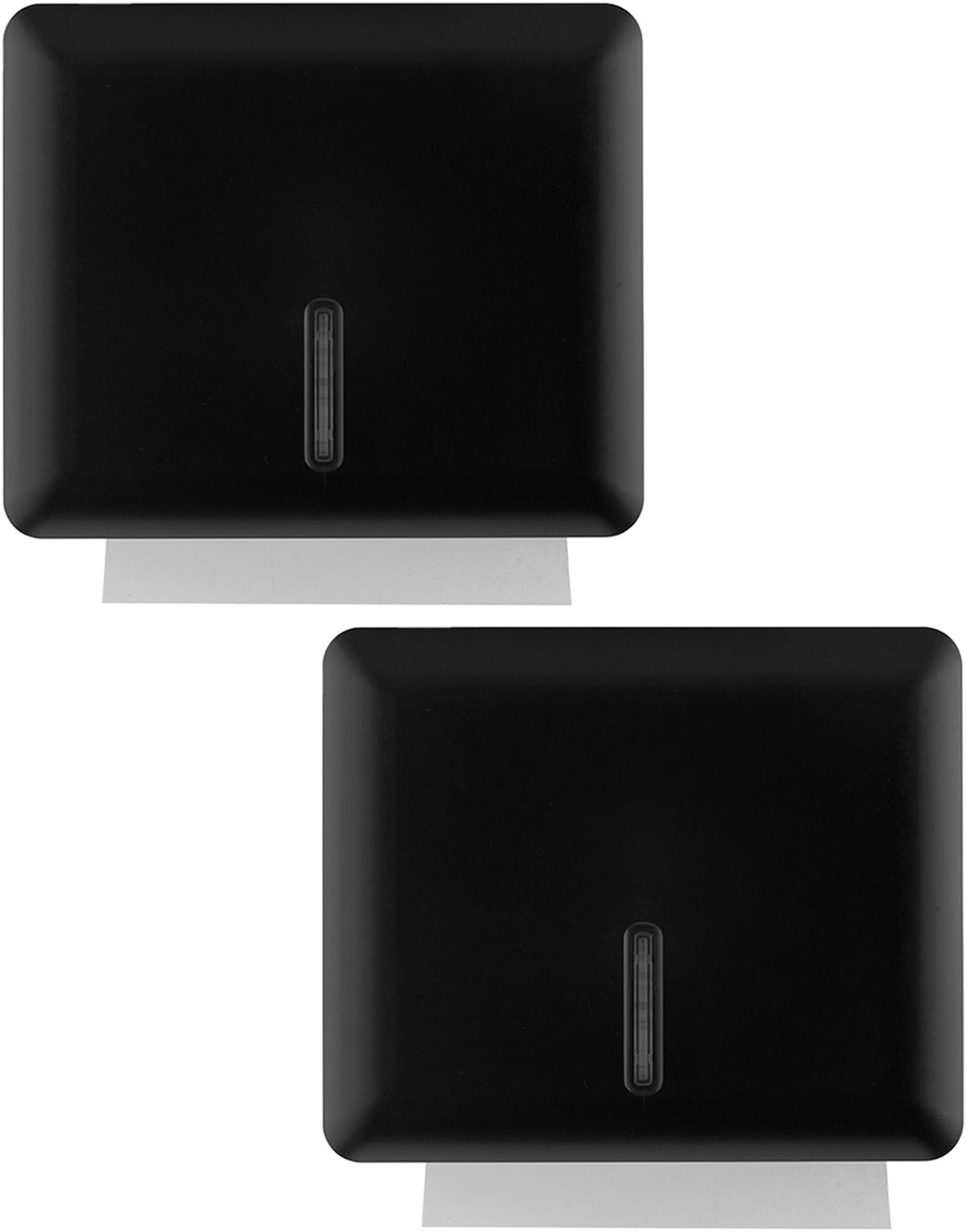 Multifold Paper Towel Dispenser Wall Mount (Black, 2-Pack), Folded Hand Towel Dispenser for Bathroom/Restroom, Commercial Paper Towel Holder, Trifold Paper Towels Dispenser by EnBath - Product Image