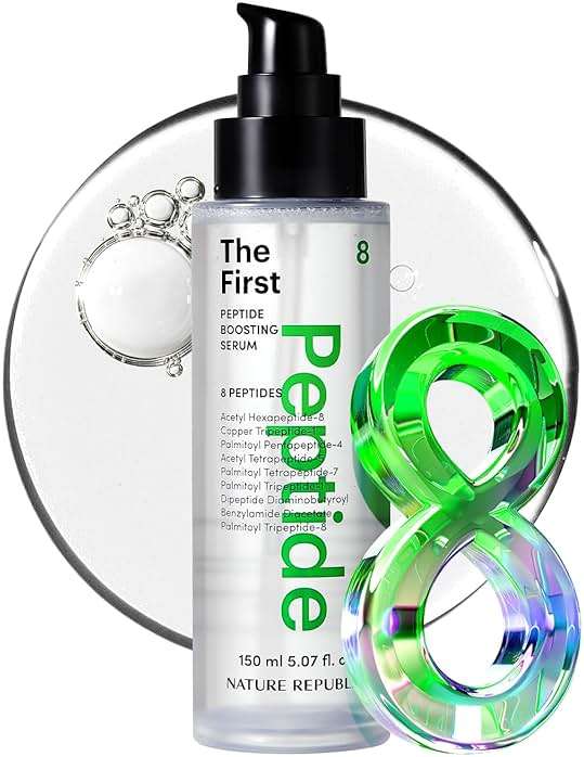 Nature Republic The First Peptide Boosting Serum – Niacinamide, Adenosine, Hydrating & Firming Facial Serum, for Fine Lines & Pores, Korean Skincare, 150ml / 5.07 fl oz - Image 1
