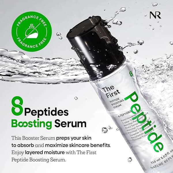Nature Republic The First Peptide Boosting Serum – Niacinamide, Adenosine, Hydrating & Firming Facial Serum, for Fine Lines & Pores, Korean Skincare, 150ml / 5.07 fl oz - Image 2