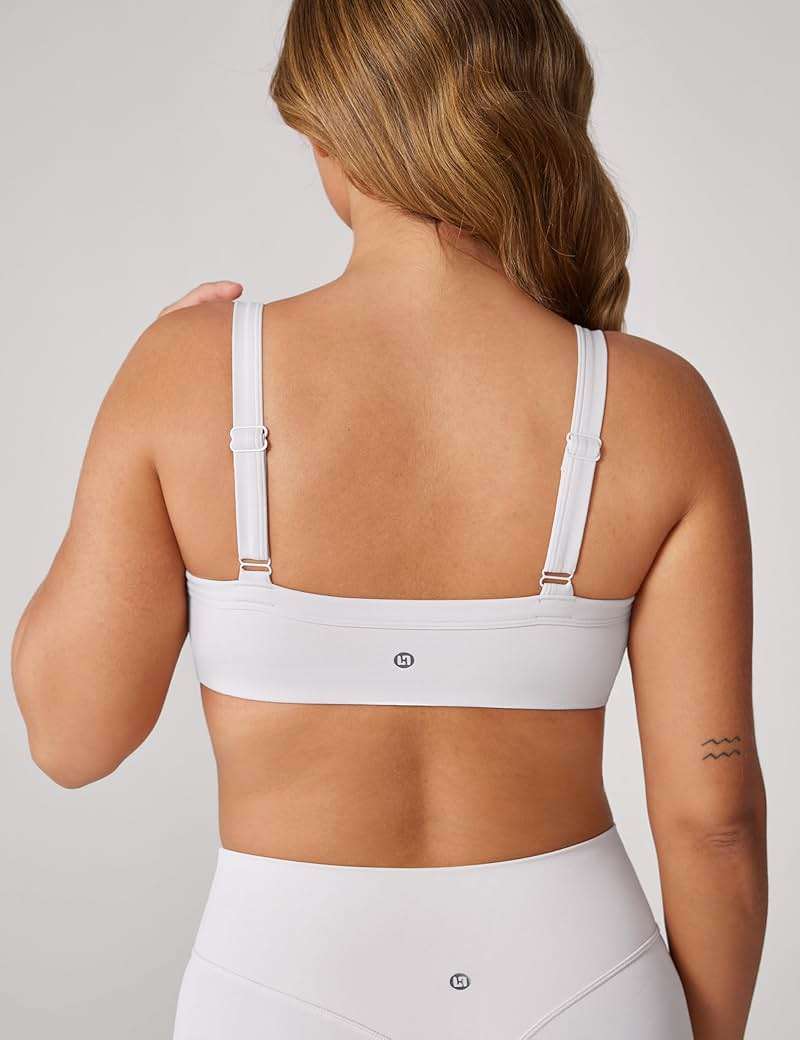 UNISSU Hugcurve Adjustable Sports Bra Square Neck Wireless Padded Yoga Workout Tops - Image 3