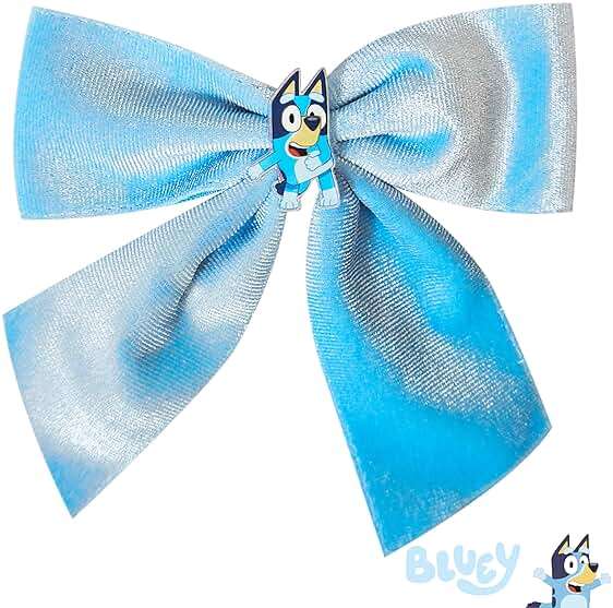 LUV HER Bluey Long Tail Hair Bow for Girls with Alligator Clip with Charm of Bluey - Hair Accessory, Ages 3+ - Image 3