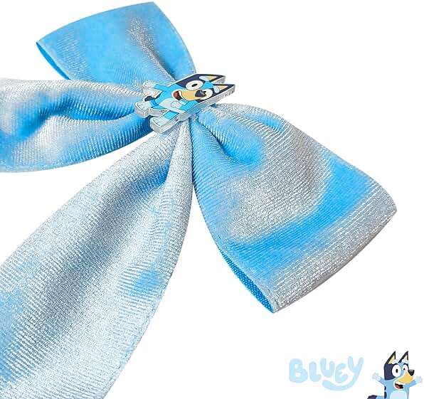 LUV HER Bluey Long Tail Hair Bow for Girls with Alligator Clip with Charm of Bluey - Hair Accessory, Ages 3+ - Image 5