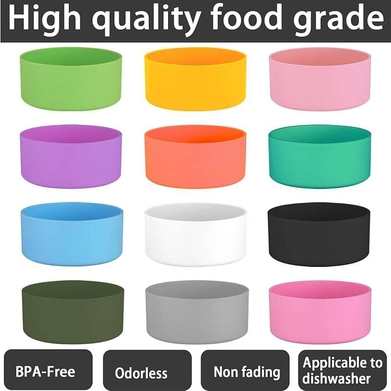 ziHenryDa 2Pcs Silicone Boot Sleeve for Stanley IceFlow Fast Flow Water Bottle 24oz,Silicone Boot Bumper for Stanley Quencher 40oz,for IceFlow 20oz 30oz,for Quick Flip GO 24oz Bottle(Thickened) - Image 7