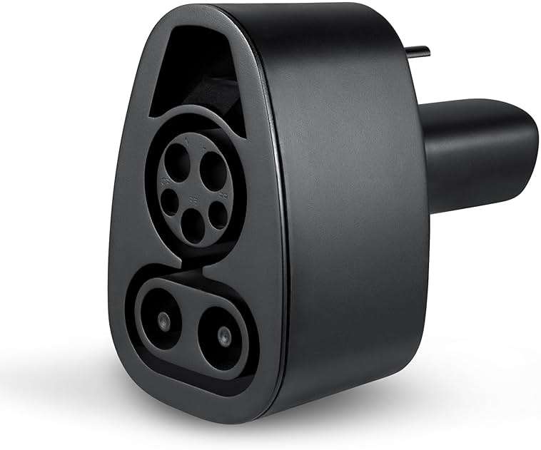 Lectron CCS to Tesla Adapter - 500A, 500V Tesla Charger Adapter - Compatible with All Tesla Models & CCS-Enabled NACS EVs - DC Fast Charging ONLY - NOT Compatible with Cybertruck (Black) - Image 1