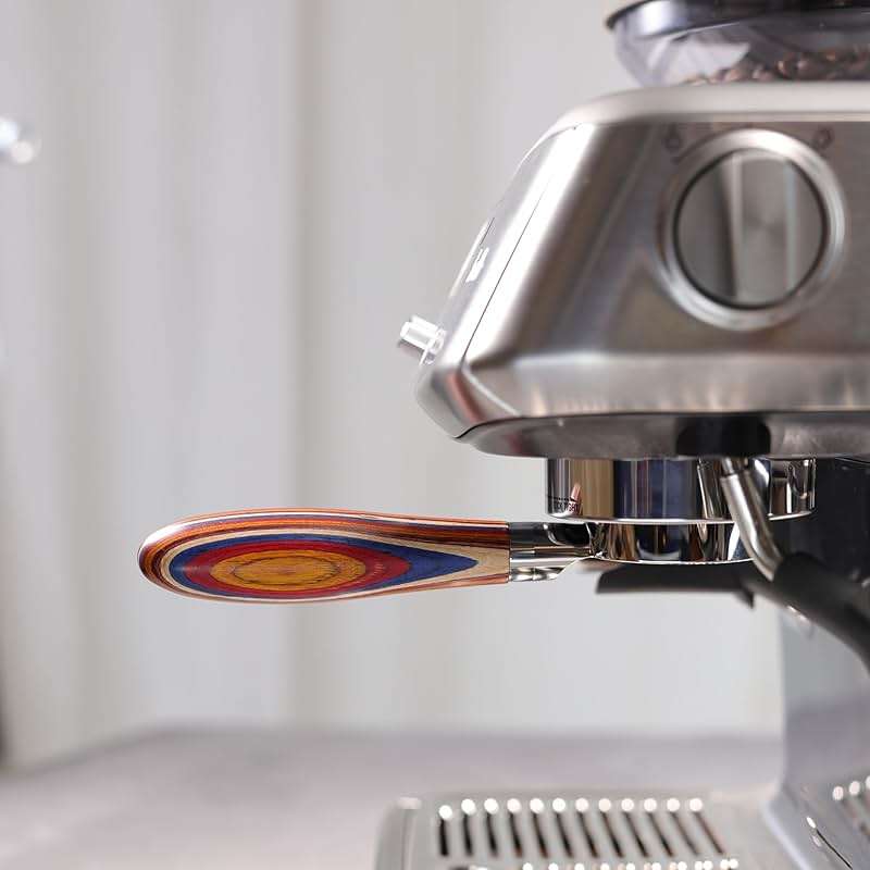 Bottomless Portafilter 54mm with Color Wood Compatible with Breville Barista Express, Pro, Touch, and Impress | Fire Phoenix Handle - Image 7