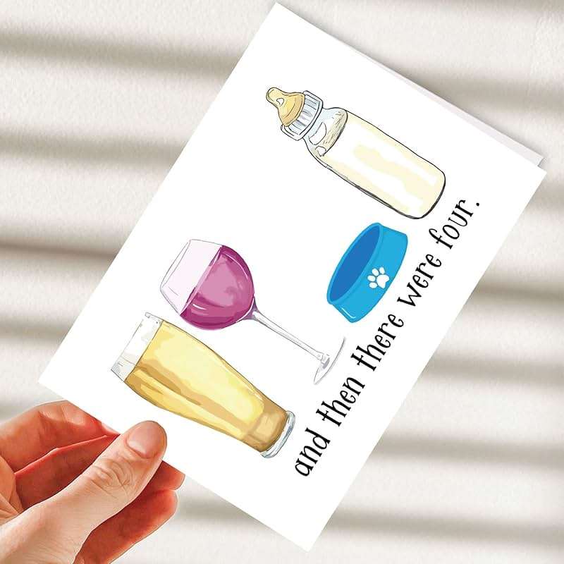 Hqulpr Lovely Baby Shower Card, Funny New Baby Congratulations Card for New Mom Dad Parents - Image 2
