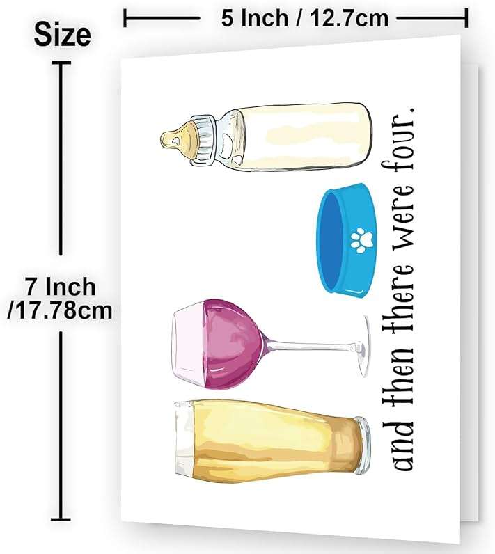 Hqulpr Lovely Baby Shower Card, Funny New Baby Congratulations Card for New Mom Dad Parents - Image 3
