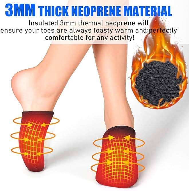 TOBWOLF 2 Pairs Ice Bath Toe Socks, 3MM Cold Plunge Toe Covers, M/L/XL Size Reusable Ice Bath Socks for Cold Plunge at Home - Image 5
