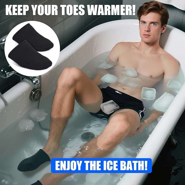 TOBWOLF 2 Pairs Ice Bath Toe Socks, 3MM Cold Plunge Toe Covers, M/L/XL Size Reusable Ice Bath Socks for Cold Plunge at Home - Image 6