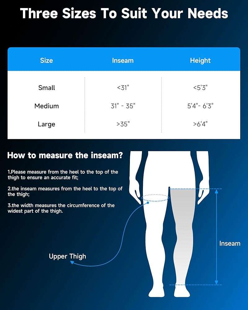 beoka Leg Massager for Circulation and Pain Relief, Leg Recovery System for Fast Recovery, Cordless Air Compression Boots with 3 Modes 5 Intensities for Athletes Runners and Travelers-L - Image 4