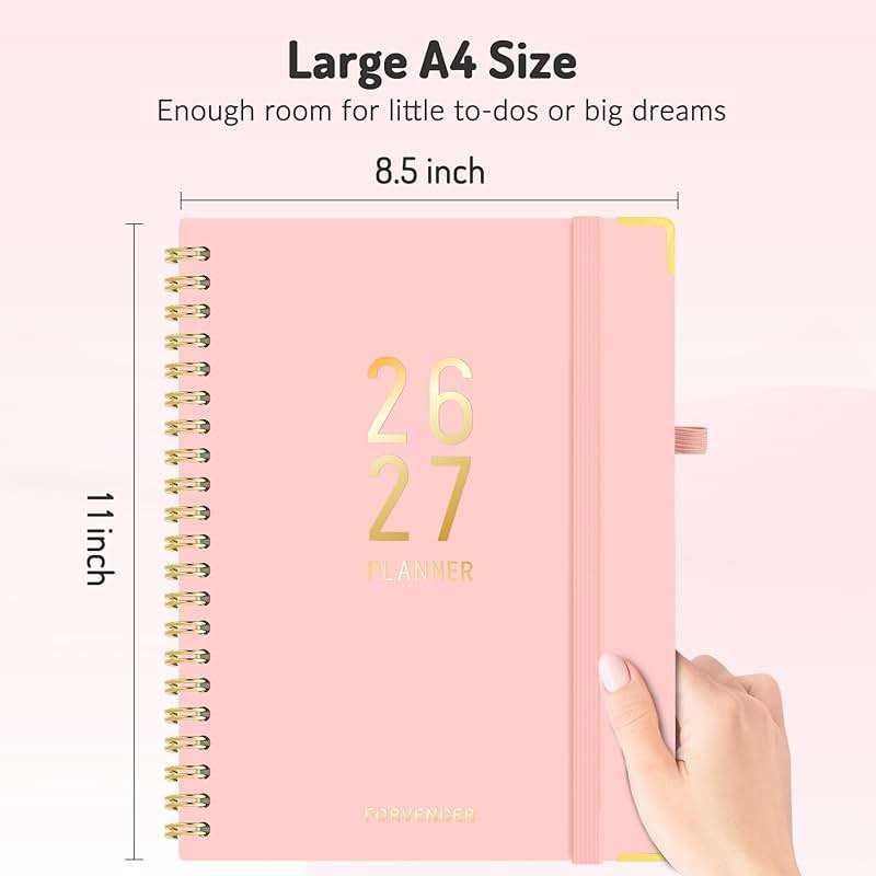 Jul 2026 - Dec 2027 Planner, Forvencer 18 Month Academic Planner 2026-2027, 8.5" x 11", Calendar Planner Weekly and Monthly, Daily Agenda Book, College School Supplies for Student Teacher, A4, Blue - Image 2
