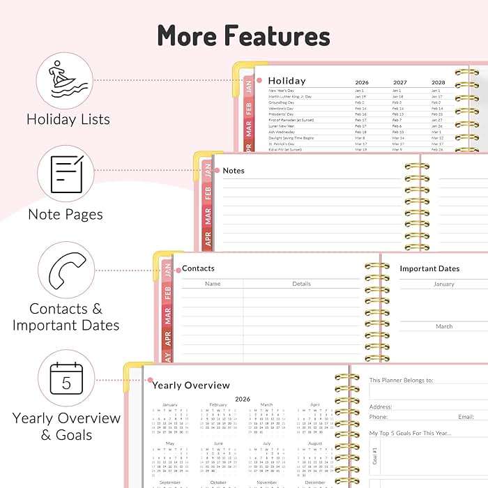 Jul 2026 - Dec 2027 Planner, Forvencer 18 Month Academic Planner 2026-2027, 8.5" x 11", Calendar Planner Weekly and Monthly, Daily Agenda Book, College School Supplies for Student Teacher, A4, Blue - Image 6