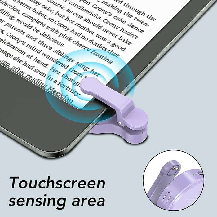 Remote Control Page Turner for Kindle Paperwhite Oasis Kobo eReaders,Kindle Clicker Page Turner Accessories for iPhone,iPad, Android Tablets Reading Novels,Camera Video Record&Shutter Selfie (Purple) - Image 2
