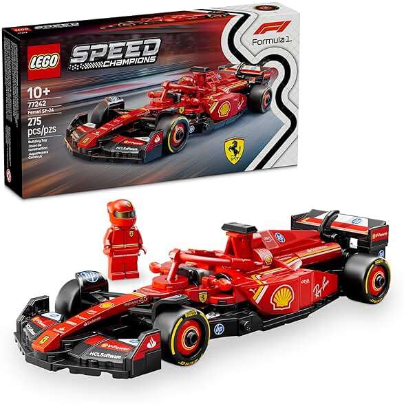 LEGO Speed Champions Ferrari SF-24 F1 Race Car Toys - Building Sets for Kids, Boys & Girls, Ages 10+ - Ferrari F1 Model Car Kits for Display or Play - Gift Ideas for Birthdays and Fans - 77242 - Image 1