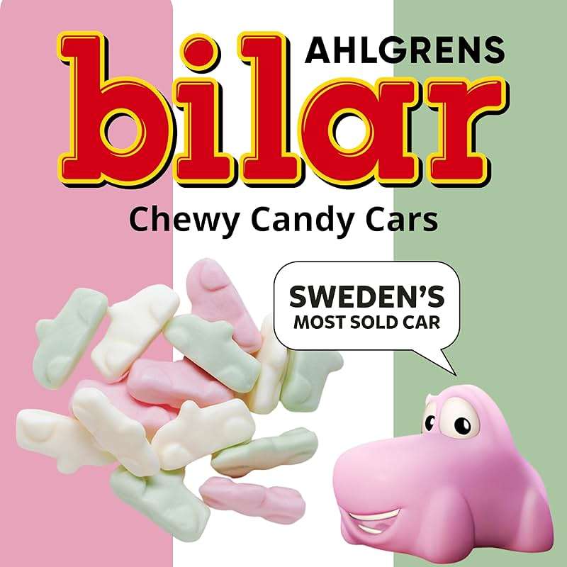 Swedish Candy Sweet Mix 1 POUND Gummy Candies With 8 Flavor Variety, BUBS Banana Toffee, Wild Berry Pomegranate, Ahlgrens Bilar Limousines, Malaco Fish, Forest Berries, Grandma’s Dentures Gummies, Cola Bottles & Zoo Monkey Gummies - Image 3