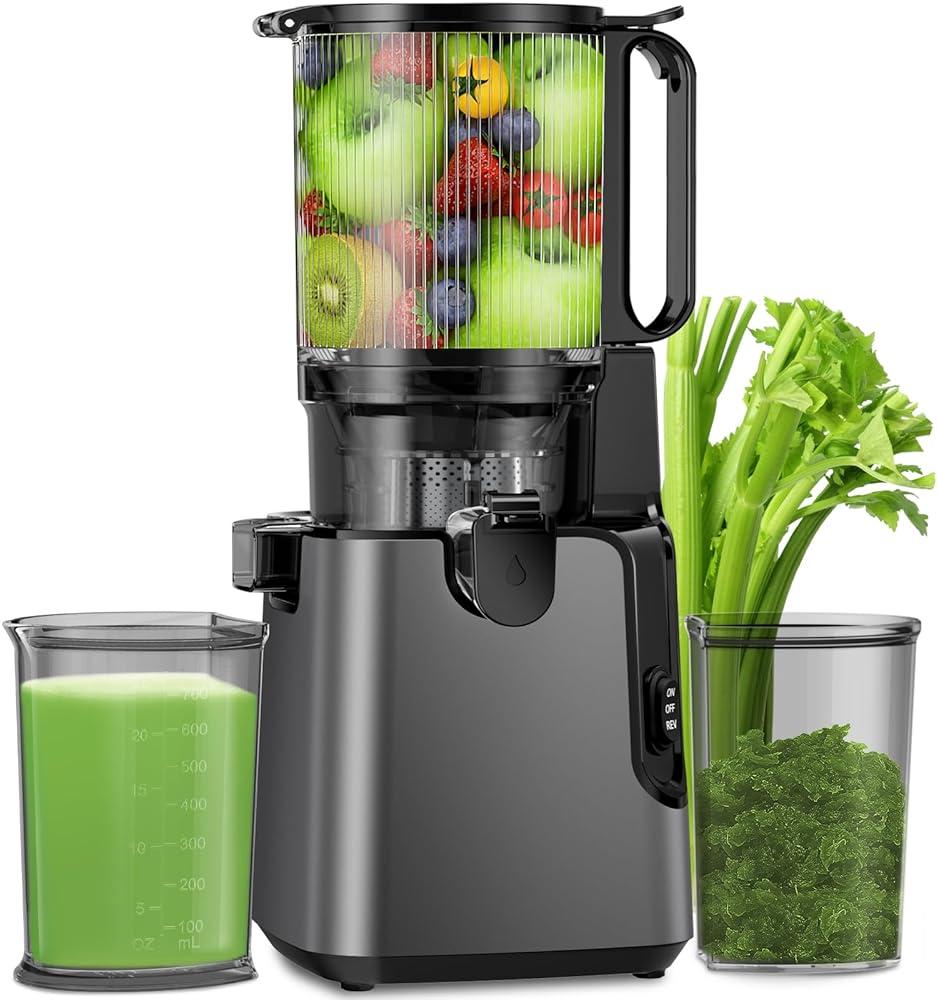 Juicer Machines with 5.8" Large Feed Chute, Cold Press Juicer for Whole Vegetables and Fruits 400W, Slow Masticating juicer Easy to Clean Juice Extractor Machine High Juice Yield by YPONE - Shop at Bazar