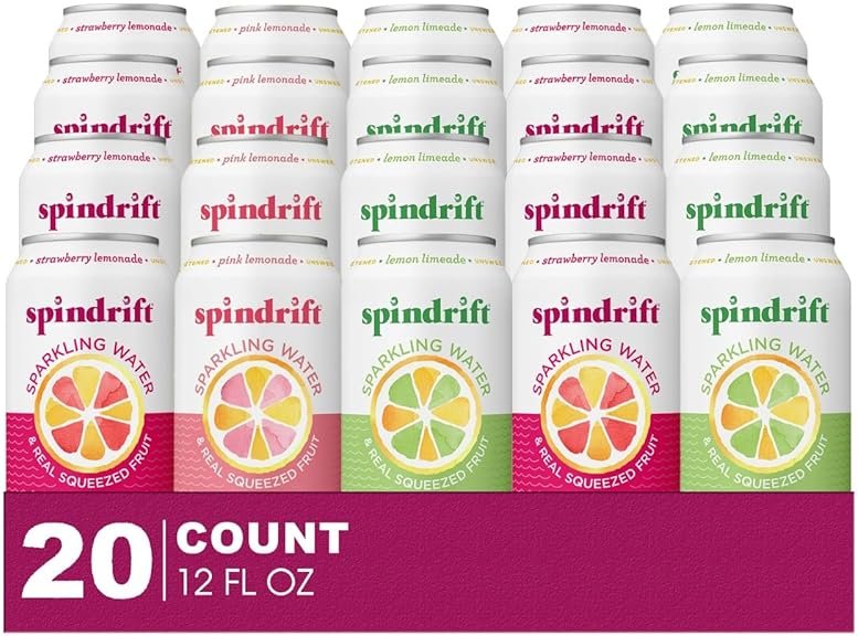 Spindrift Lemonade Collection 20- Pack of Sparkling Water & Real Squeezed Fruit 12 fl oz Can - Product Image