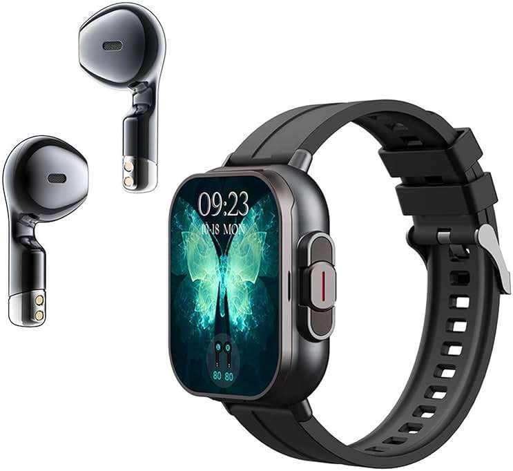 Zopsc Smart Watch with Earbuds, 2.01 Inch Smartwatch with Various Sports Modes, Remote Camera Control etc, HD Touch Screen 2 in 1 Sport Fitness Tracker Watch for Men Women. - Image 1