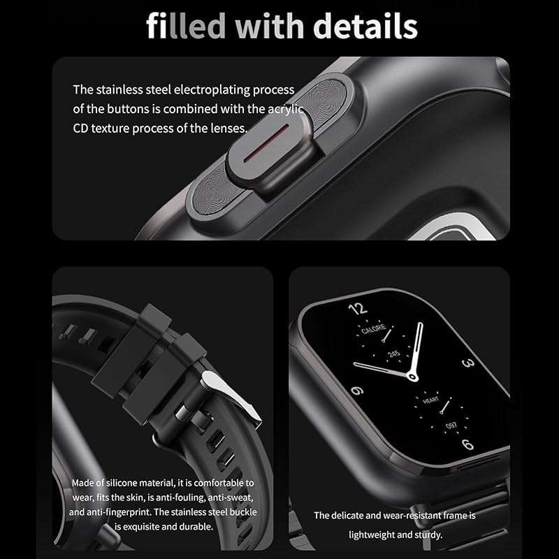 Zopsc Smart Watch with Earbuds, 2.01 Inch Smartwatch with Various Sports Modes, Remote Camera Control etc, HD Touch Screen 2 in 1 Sport Fitness Tracker Watch for Men Women. - Image 5
