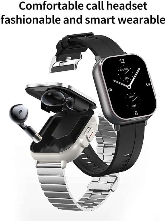 Zopsc Smart Watch with Earbuds, 2.01 Inch Smartwatch with Various Sports Modes, Remote Camera Control etc, HD Touch Screen 2 in 1 Sport Fitness Tracker Watch for Men Women. - Image 9