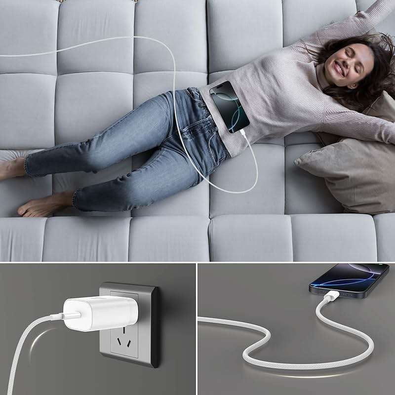 iPhone 16/15 Pro Max & Plus, 30W Fast Charging USB C Cable & Adapter, 3ft/6ft/10ft Type C Cord for iPhone & iPad Pro - Image 6