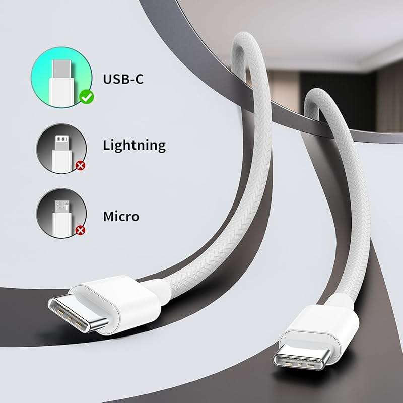 iPhone 16/15 Pro Max & Plus, 30W Fast Charging USB C Cable & Adapter, 3ft/6ft/10ft Type C Cord for iPhone & iPad Pro - Image 7