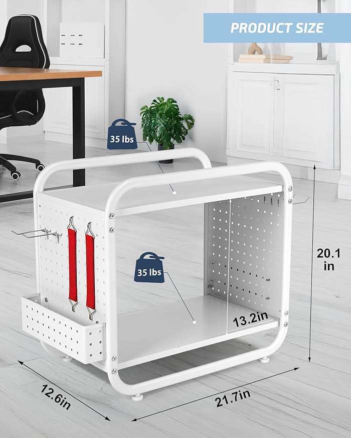 PLKOW Compact Video Game Storage Organizer, Game Stand Organizer for Consoles, Controllers, Headphones, Video Game Storage Rack, Black - A Great Gift for Gamers (White) - Image 6