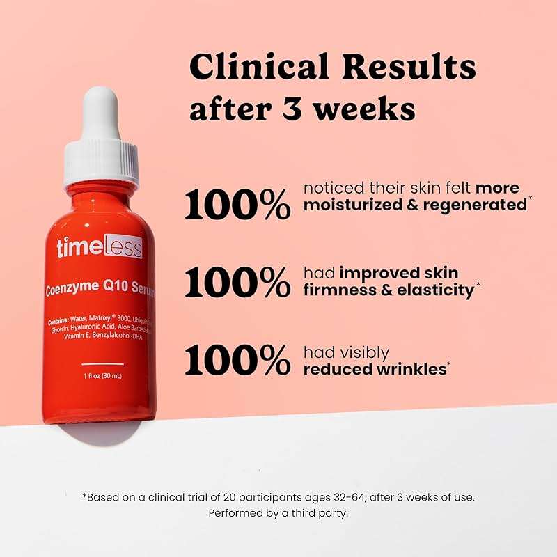 Timeless Skin Care Coenzyme Q10 Serum - Skin Care Serum for Smoothing - Fragrance-Free - Coenzyme Q10 - with Hyaluronic Acid - Pouches - Image 3