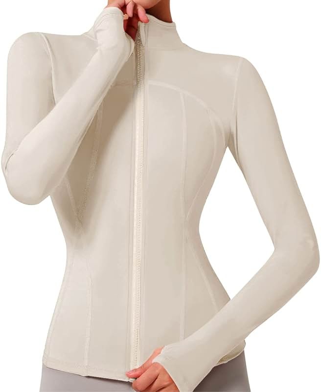 VUTRU Womens Workout Yoga Jackets Zip Up Athletic Sport Track Shirts Ligheweight Gym Tops - Product Image