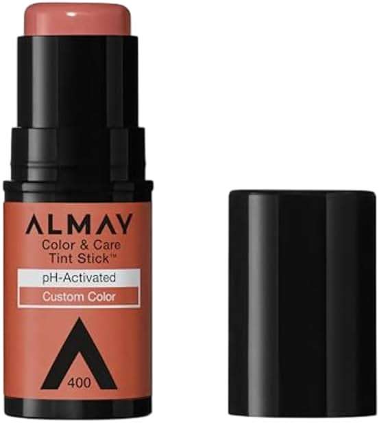 Almay Lip and Cheek Tint, Color & Care Tint Stick, Multi-Use Moisturizing Blush and Lip Color, Dewy Finish, 400 Nude Flush, 0.25 oz - Image 1